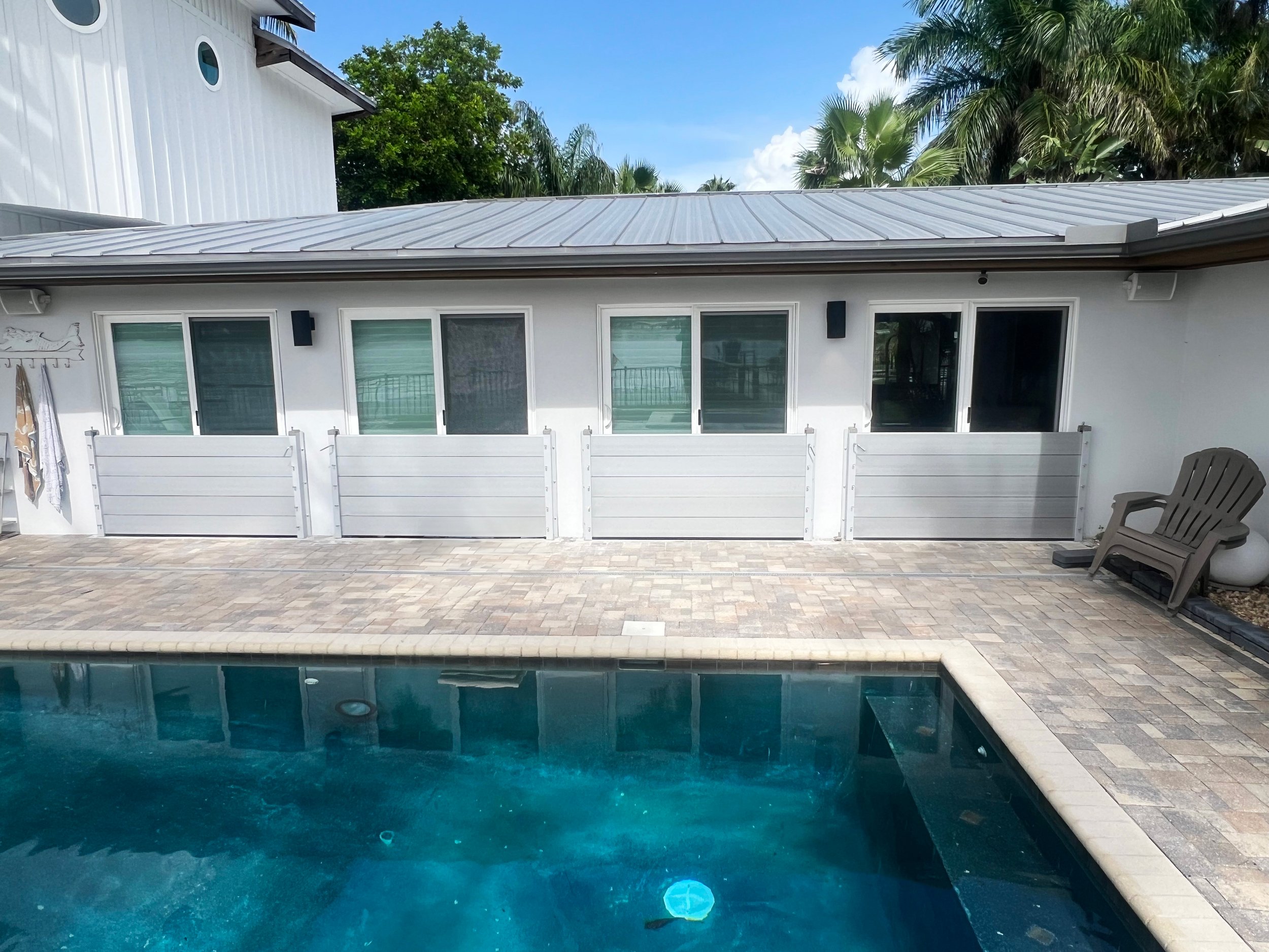 reusable entry way sliding door flood protection
